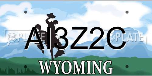 AI3Z2C Wyoming License Plate