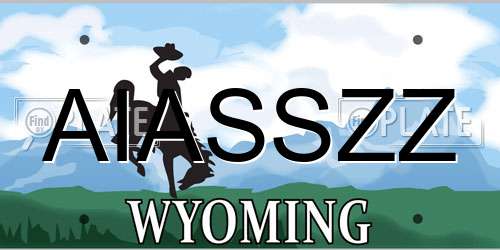 AIASSZZ Wyoming License Plate
