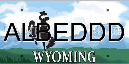 ALBEDDD Wyoming License Plate