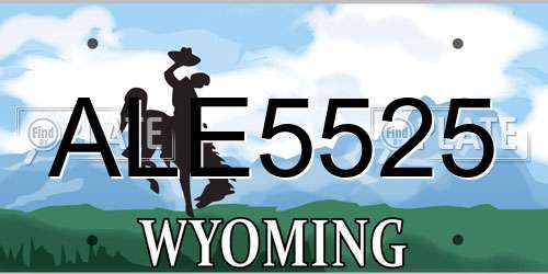 ALE5525 Wyoming License Plate