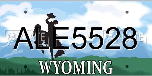 ALE5528 Wyoming License Plate