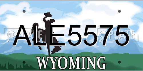 ALE5575 Wyoming License Plate