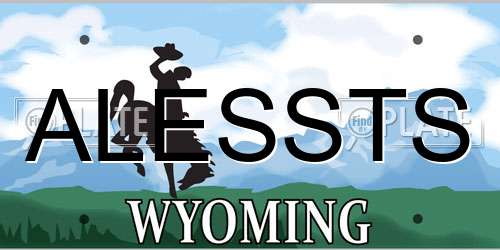 ALESSTS Wyoming License Plate