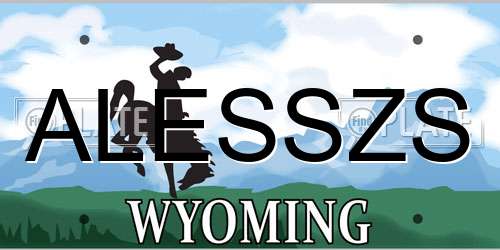 ALESSZS Wyoming License Plate