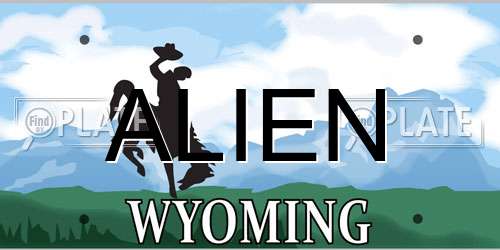 ALIEN Wyoming License Plate