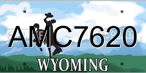 AMC7620 Wyoming License Plate