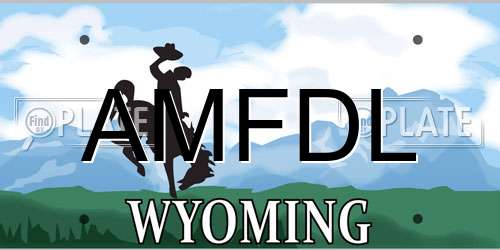 AMFDL Wyoming License Plate