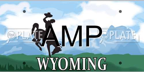 AMP Wyoming License Plate