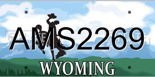 AMS2269 Wyoming License Plate