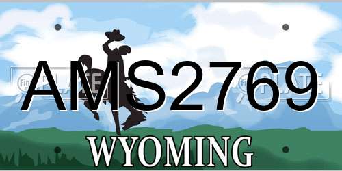 AMS2769 Wyoming License Plate