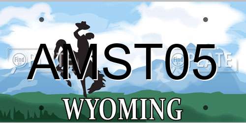 AMST05 Wyoming License Plate