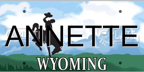ANNETTE Wyoming License Plate