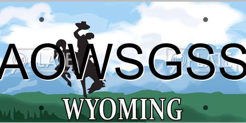 AOWSGSS Wyoming License Plate
