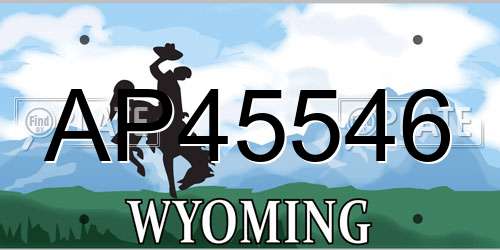 AP45546 Wyoming License Plate