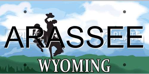 ARASSEE Wyoming License Plate