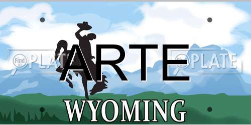 ARTE Wyoming License Plate