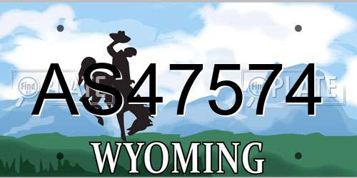 AS47574 Wyoming License Plate