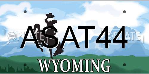 ASAT44 Wyoming License Plate