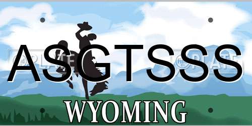 ASGTSSS Wyoming License Plate