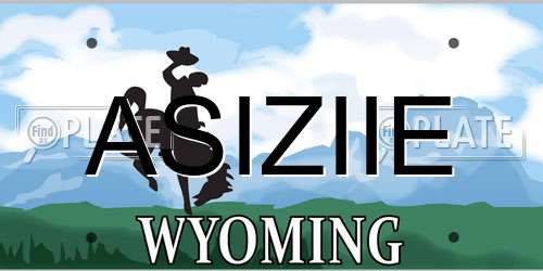 ASIZIIE Wyoming License Plate