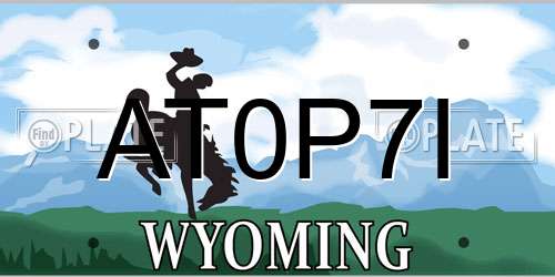 AT0P7I Wyoming License Plate