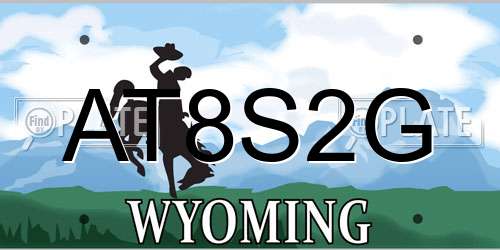 AT8S2G Wyoming License Plate