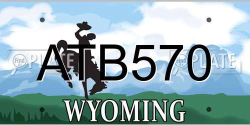 ATB570 Wyoming License Plate