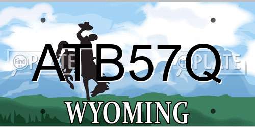 ATB57Q Wyoming License Plate