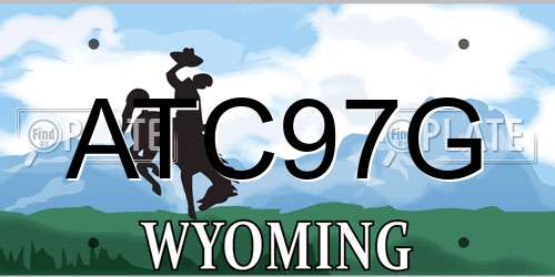 ATC97G Wyoming License Plate