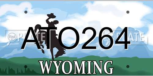 ATO264 Wyoming License Plate