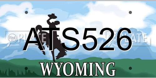 ATS526 Wyoming License Plate