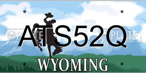 ATS52Q Wyoming License Plate