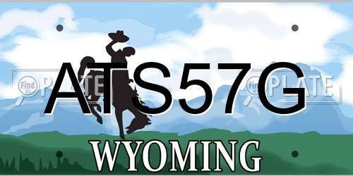 ATS57G Wyoming License Plate