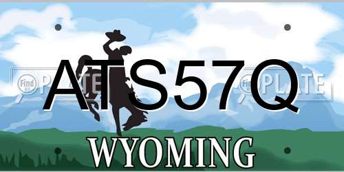 ATS57Q Wyoming License Plate