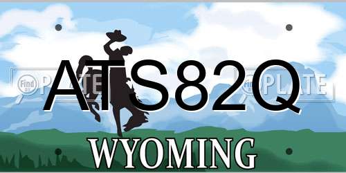 ATS82Q Wyoming License Plate