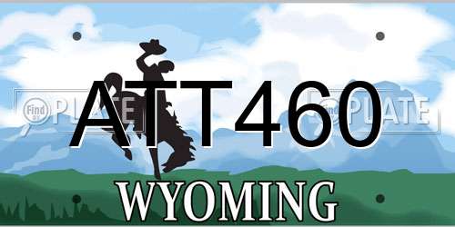 ATT460 Wyoming License Plate
