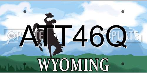 ATT46Q Wyoming License Plate