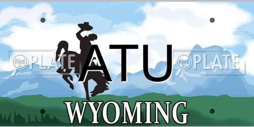 ATU Wyoming License Plate