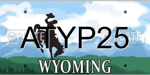 ATYP25 Wyoming License Plate