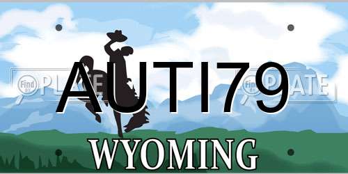 AUTI79 Wyoming License Plate
