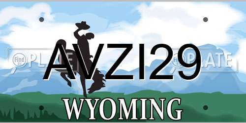 AVZI29 Wyoming License Plate