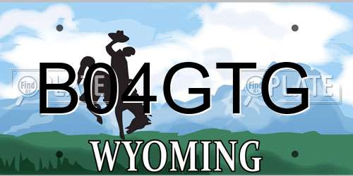 B04GTG Wyoming License Plate