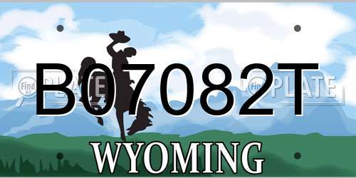 B07082T Wyoming License Plate