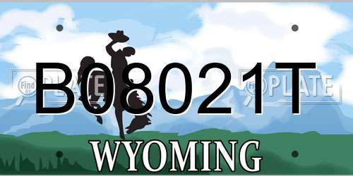 B08021T Wyoming License Plate
