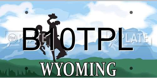 B10TPL Wyoming License Plate