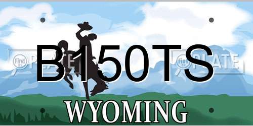 B150TS Wyoming License Plate
