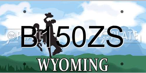 B150ZS Wyoming License Plate