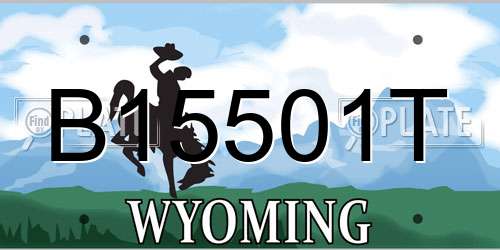 B15501T Wyoming License Plate