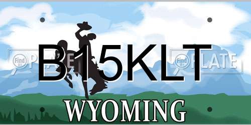 B15KLT Wyoming License Plate