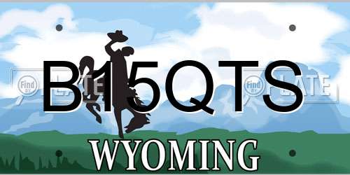 B15QTS Wyoming License Plate